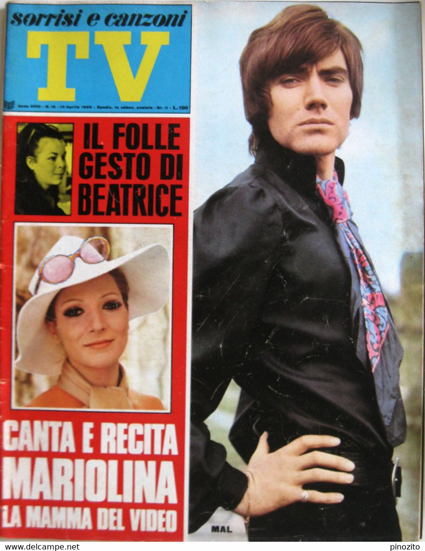 SORRISI E CANZONI TV 15 1969 Mal Mariolina Cannuli Robert Ryan Luciana Paluzzi Paolo Mengoli Alberto Lupo Eddy Merckx - Télévision