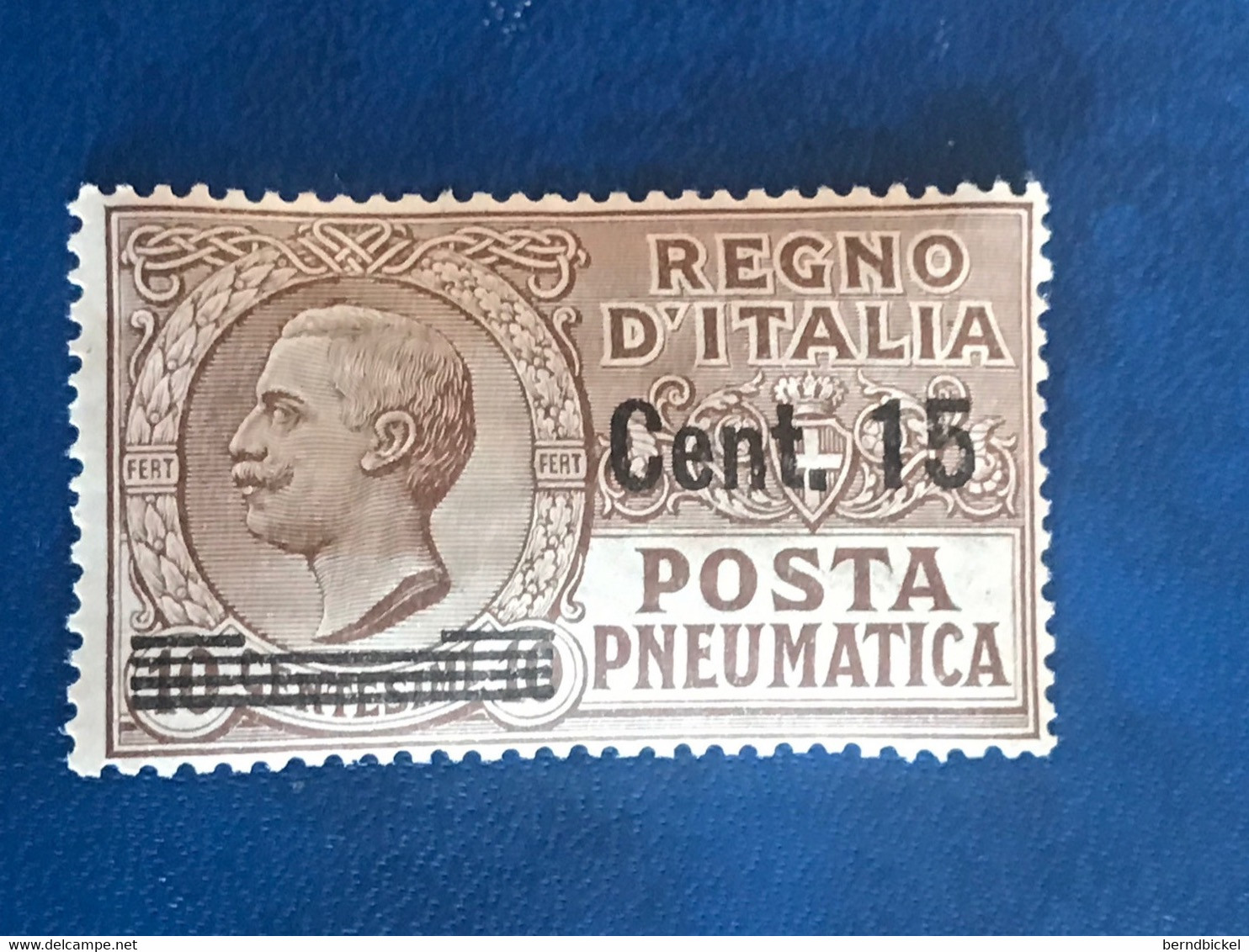 Italien 15 Centesimi Überdruck 10 Centesimi 1924 Postfrisch Posta Pneumatica Michel 173 - Pneumatic Mail