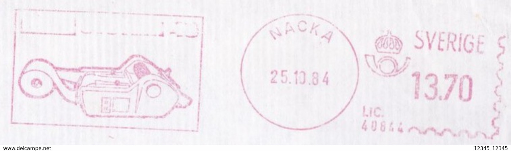 Express Letter 1984 From Nacka To Boxmeer, Netherland - Vignette [ATM]