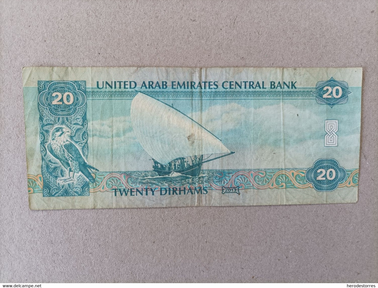 Billete De Emiratos Arabes Unidos United Arab 20 Dirhams - Emirati Arabi Uniti