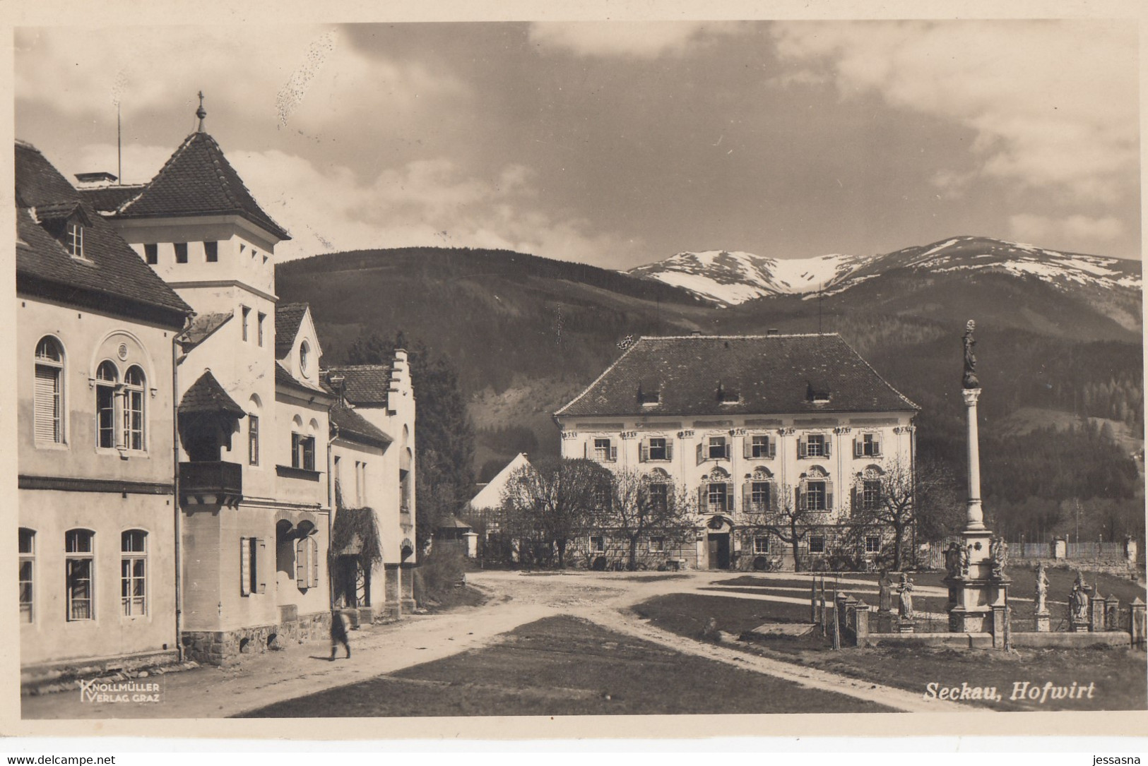 AK - SECKAU - Partie Am Hauptplatz Mit Hofwirt 1931 - Seckau