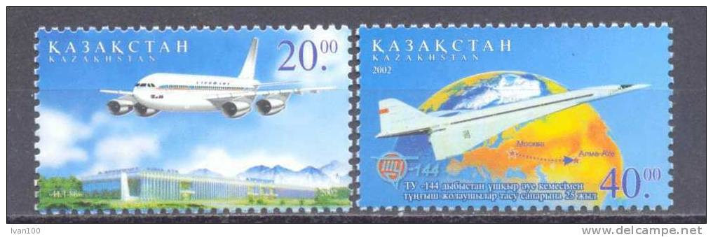 2002. Kazakhstan, Aviation/Airplanes, 2v, Mint/** - Kazajstán
