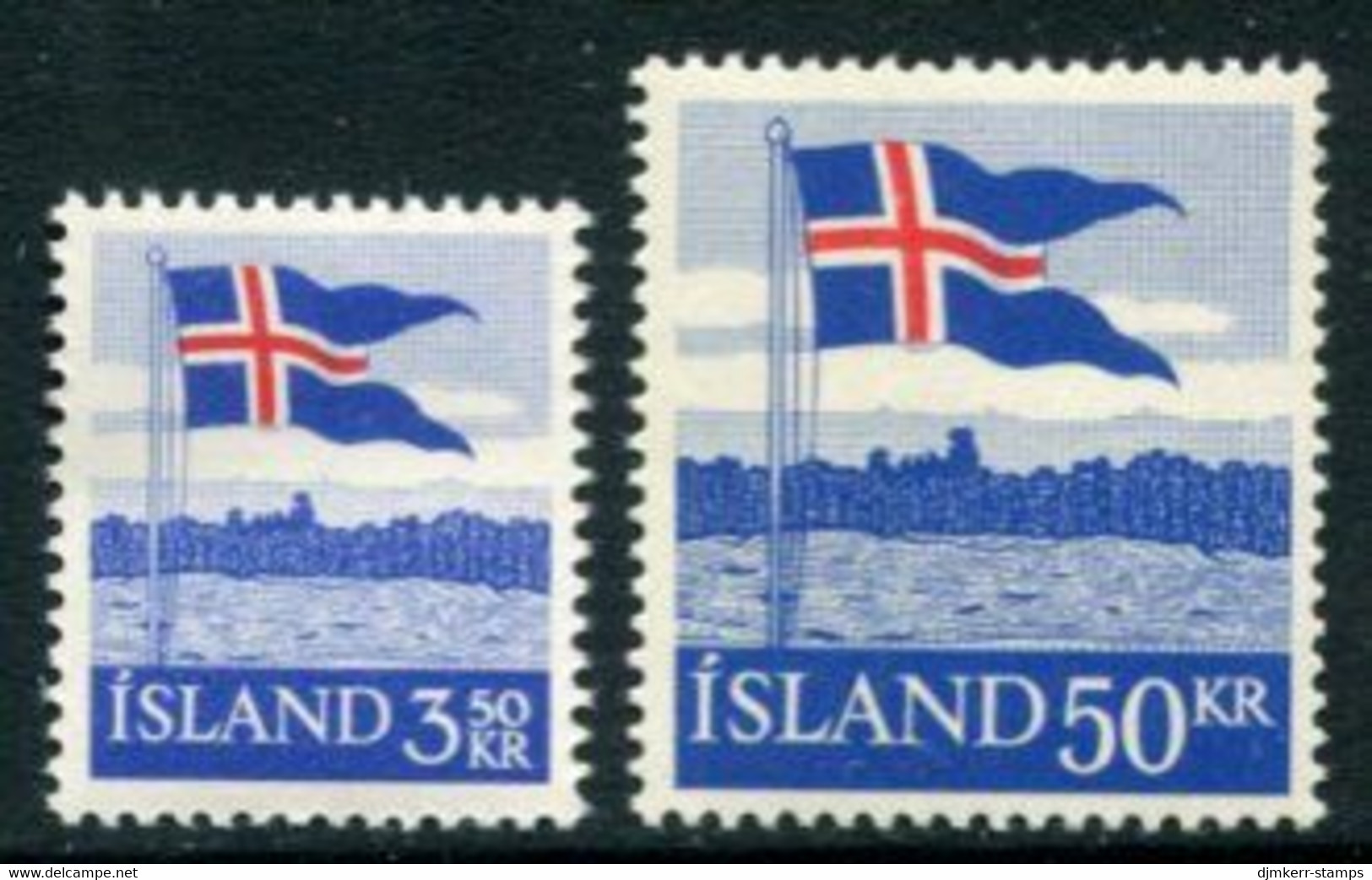 ICELAND 1958 Icelandic Flag  MNH / **,  Michel 327-28 - Ungebraucht