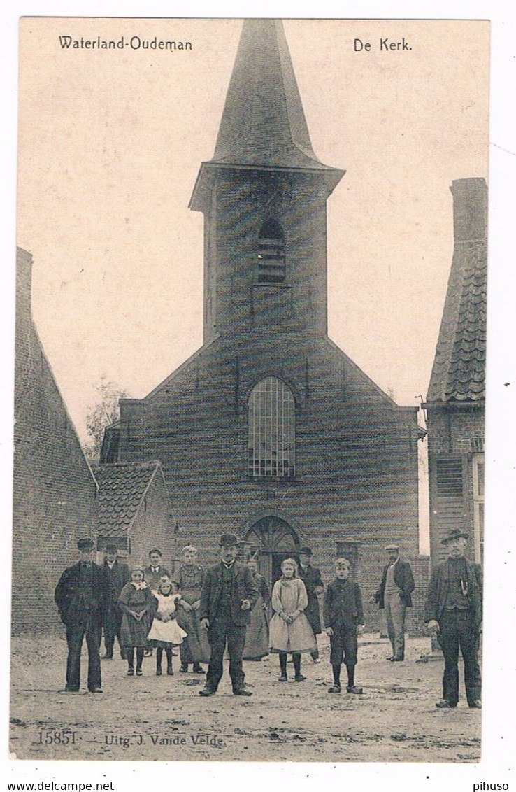 B-8936   WATERLAND - OUDEMAN : De Kerk - Sint-Laureins