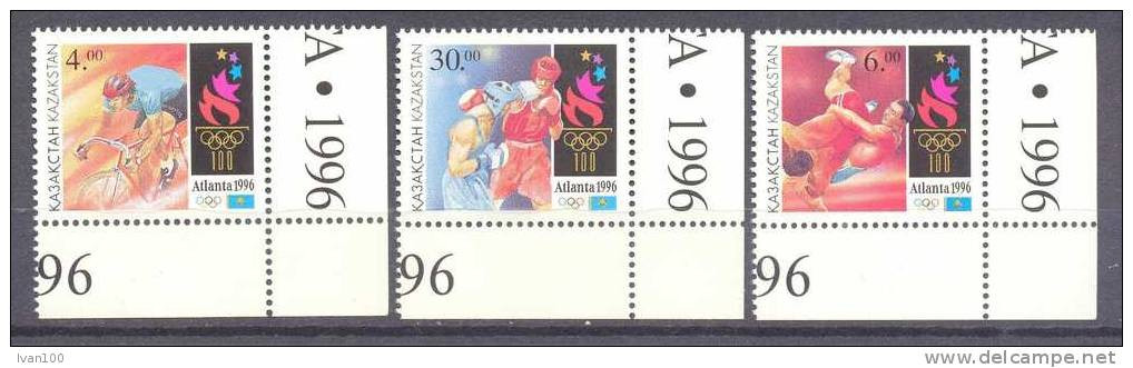 1996. Kazakhstan, Olympic Games Atlanta'96, 3v, Mint/** - Kazajstán