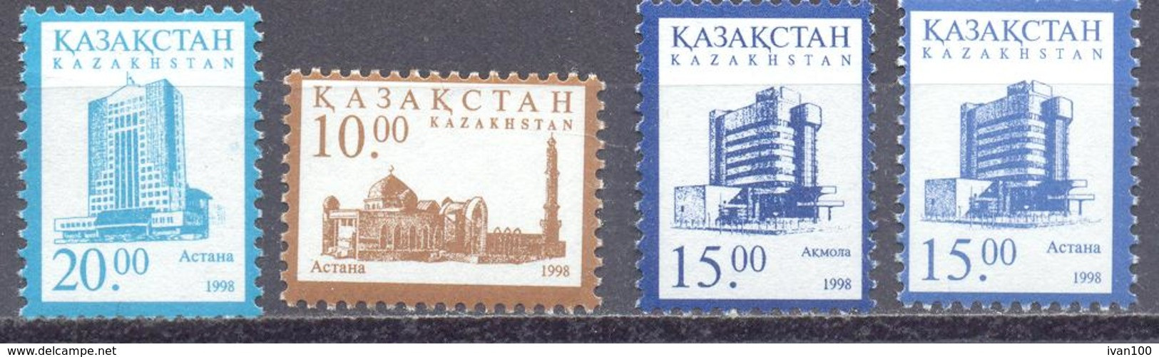 1998. Kazakhstan, Definitives, Astana, New Capital, 4v, Mint/** - Kazajstán