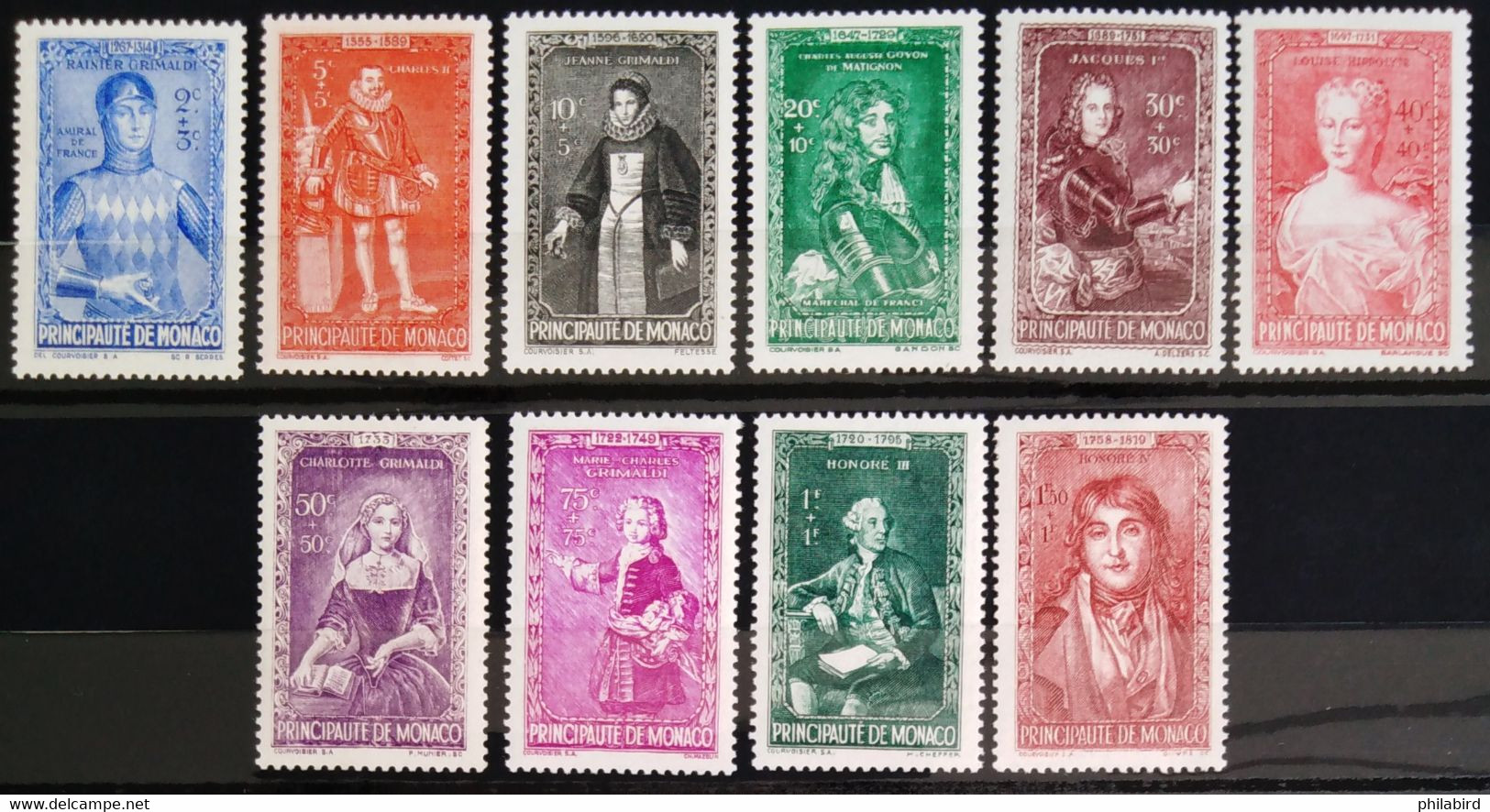 MONACO                      N° 234/243                      NEUF** - Unused Stamps
