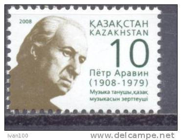 2008. Kazakhstan, P. Aravin, Composer, 1v, Mint/** - Kazajstán
