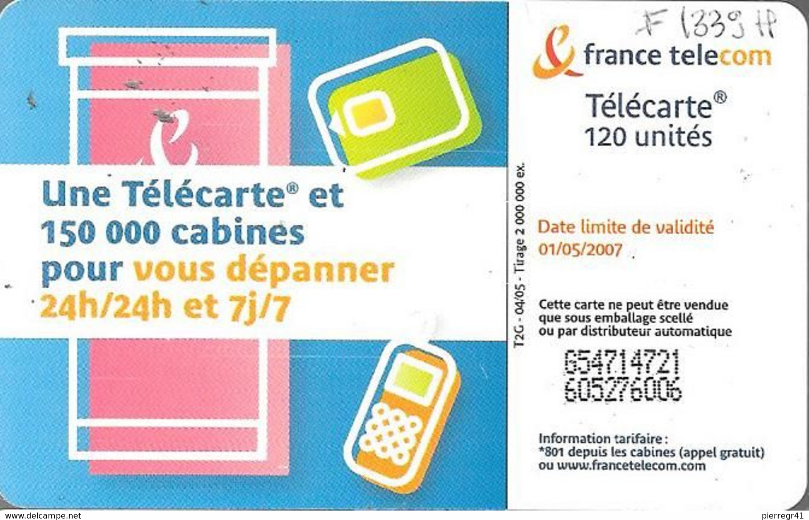 TC-PUBLIC-120U-F1339H-ORG1-04/05-CABINE FEMME MODE 3 -56000Ex--UTILISE-BE-Petite Strie CotéGauche - 2005