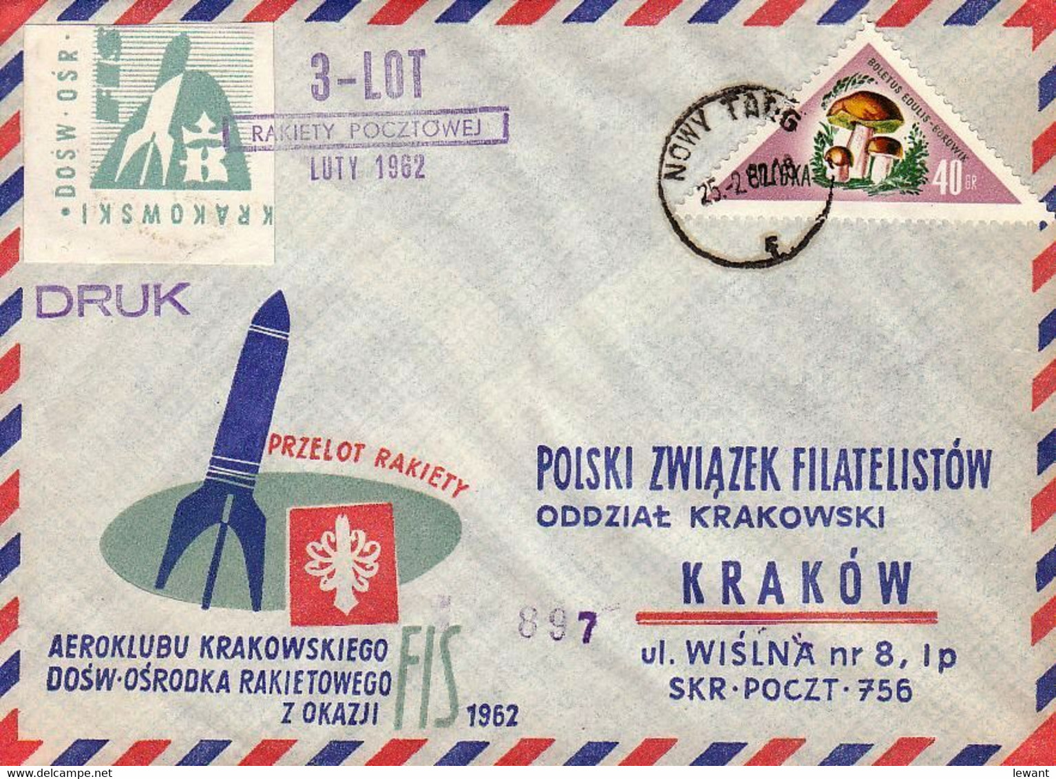 G POLAND - 1962.02.25 Third Experimental Rocket Flight On The Occasion Of The FIS (0897) - Razzi