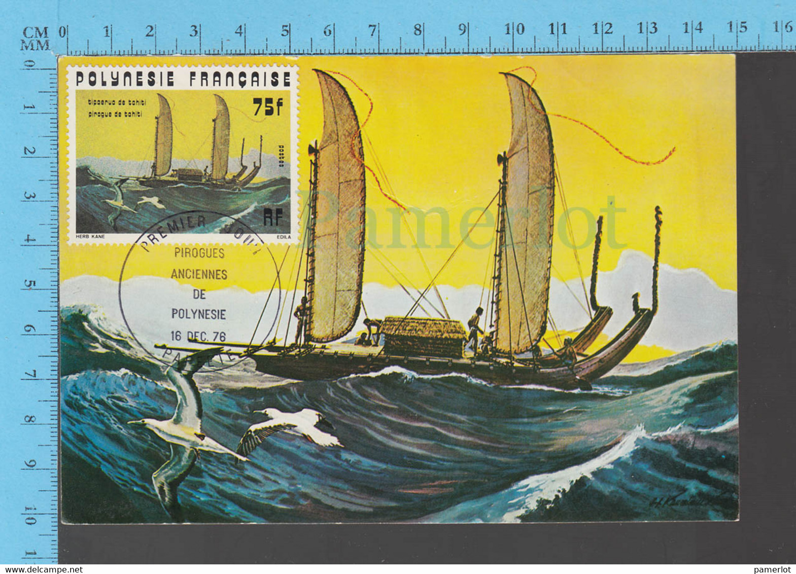 Maxi-card - Polynesie, 72f FDC, Pirogues Anciennes , 1978 - Maximumkarten