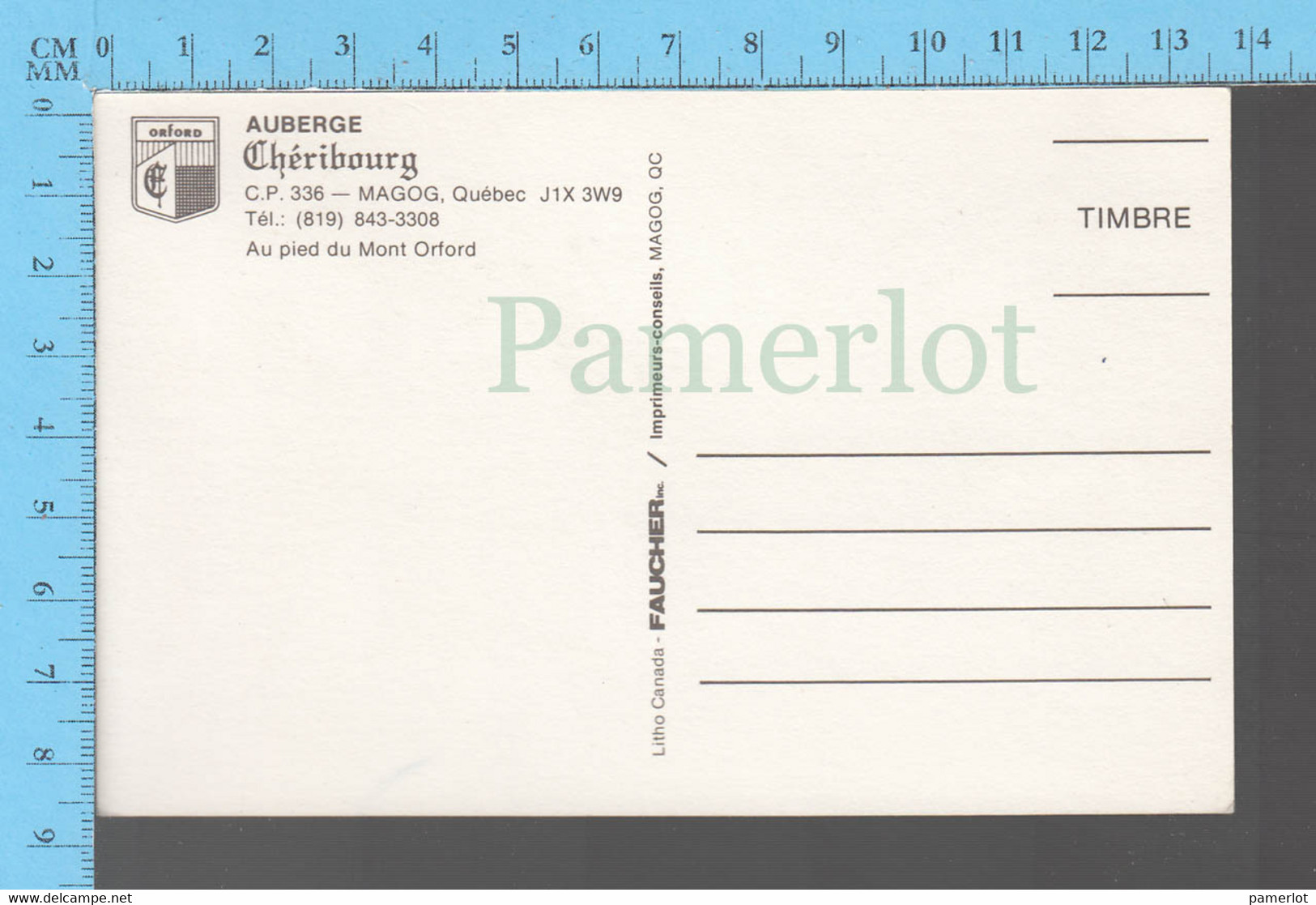 Magog P.Q Canada - Auberge Cheribour, Carte Postale Post Card, Cpm - Moderne Ansichtskarten