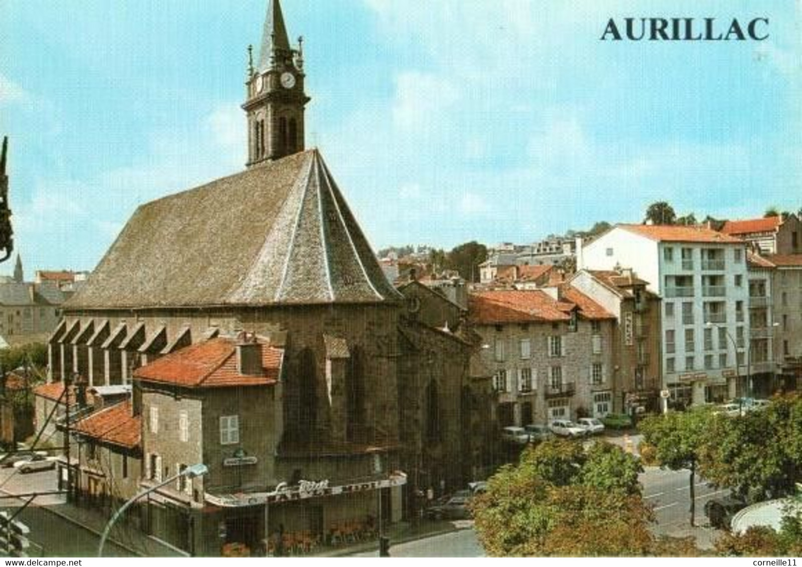 15 - AURILLAC - PLACE DU PALAIS - ÉGLISE NOTRE-DAME-AUX-NEIGES - Aurillac