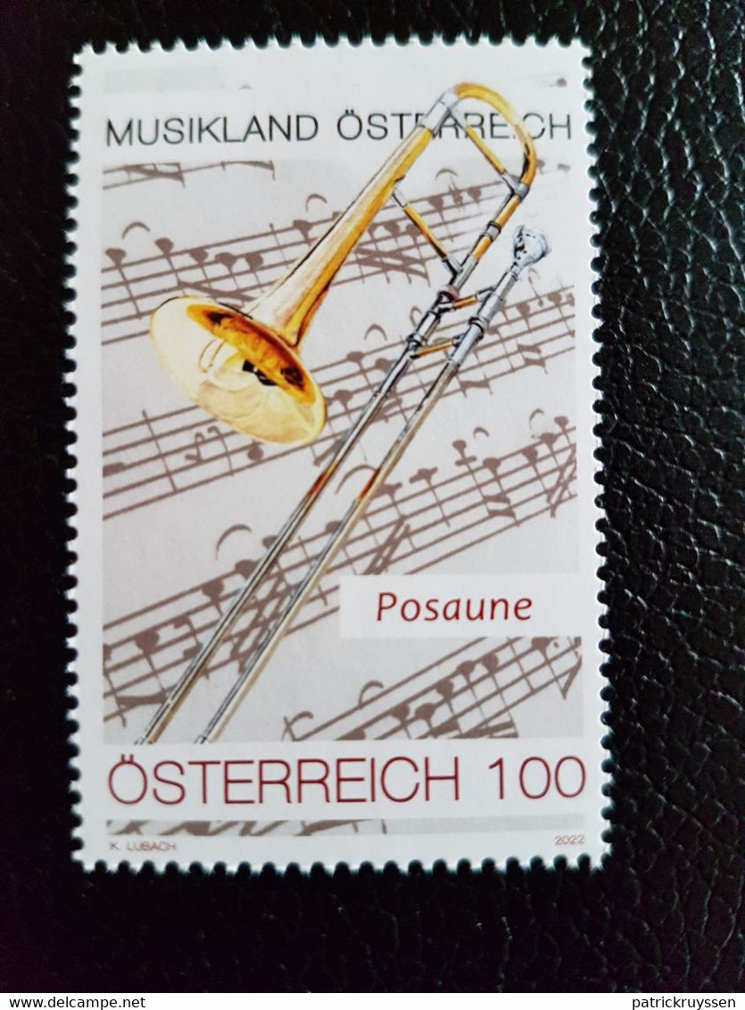 Austria 2022 Autriche TROMBONE Musical Instruments Music  Concerto 1v Mnh - Ongebruikt