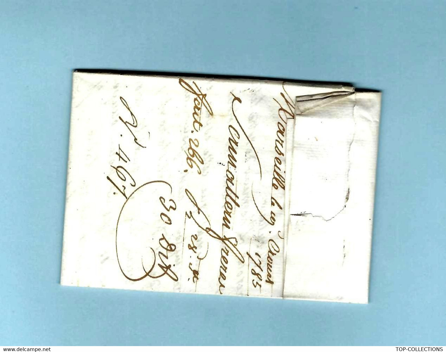 1785 COMMERCE DU LEVANT NEGOCE MARSEILLE COTON ETOFFES  Samatan Frères Pour Reber Ste Marie Aux Mines + COMPTE DE VENTE - ... - 1799