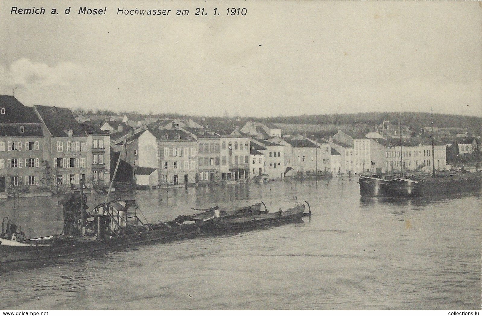 Luxembourg - Luxemburg -  REMICH A.d. MOSEL  HOCHWASSER AM 21.1.1910  -  Photo N.Schumacher , Bad Mondorf - Remich