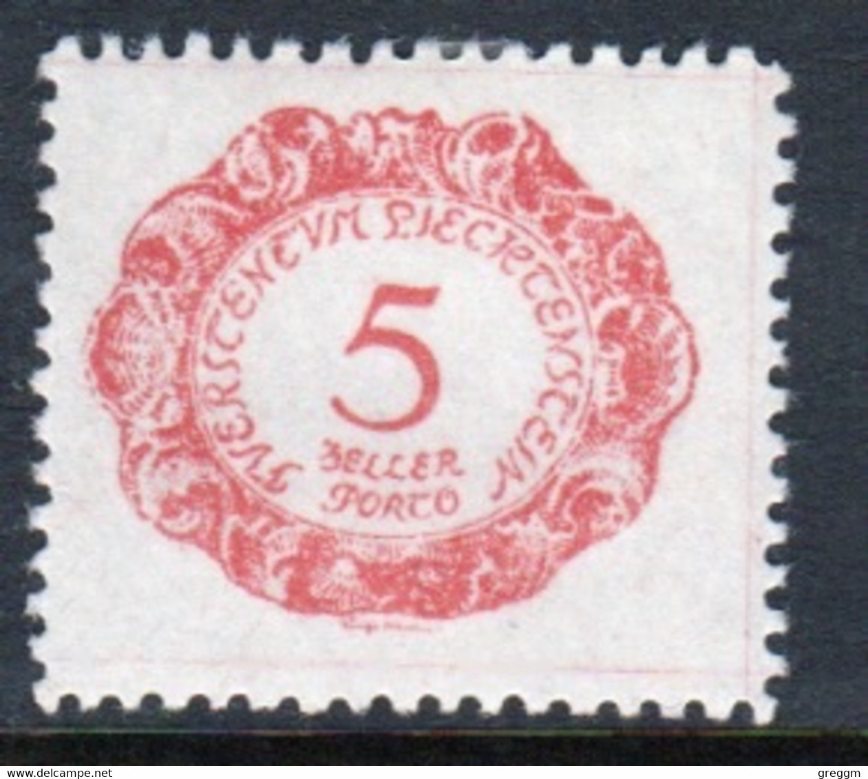 Liechtenstein 1920 Single 5h  Postage Due Stamp In Unmounted Mint Condition. - Taxe