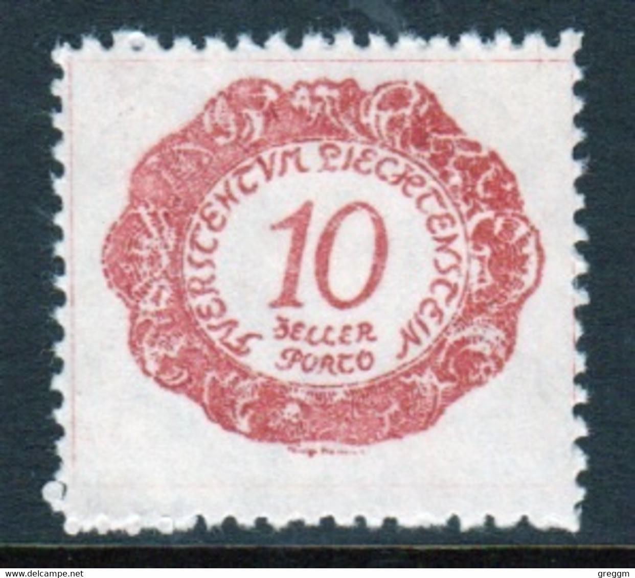 Liechtenstein 1920 Single 10h  Postage Due Stamp In Unmounted Mint Condition. - Portomarken