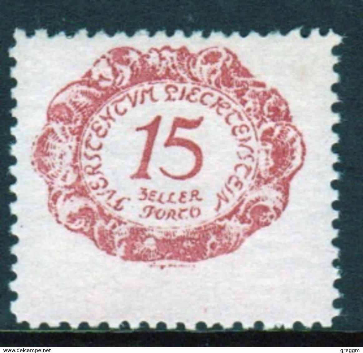 Liechtenstein 1920 Single 15h  Postage Due Stamp In Unmounted Mint Condition. - Strafportzegels