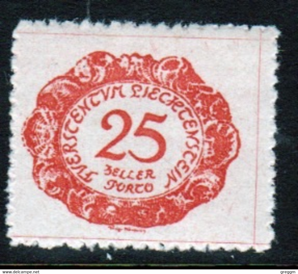 Liechtenstein 1920 Single 25h  Postage Due Stamp In Unmounted Mint Condition. - Impuesto