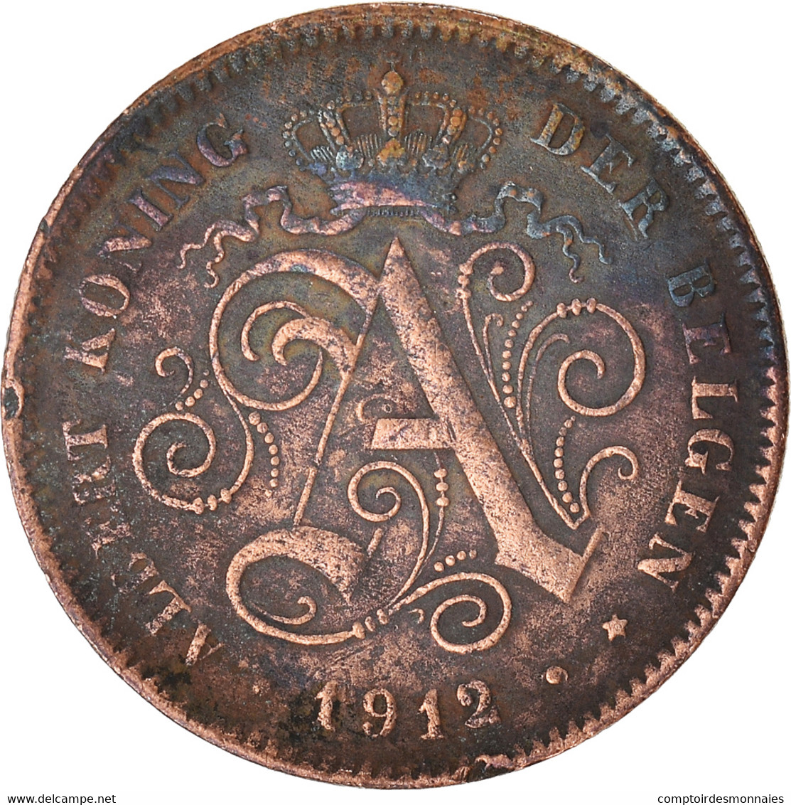 Monnaie, Belgique, 2 Centimes, 1912 - 2 Cent