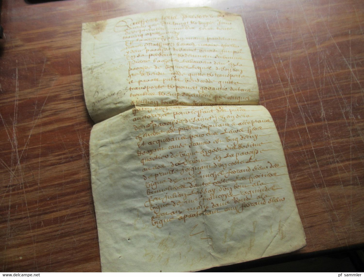 Frankreich Brief / Dokument 1635 / 17. Jahrhundert Mit Autograph / Schnörkelunterschrift! - ....-1700: Vorläufer