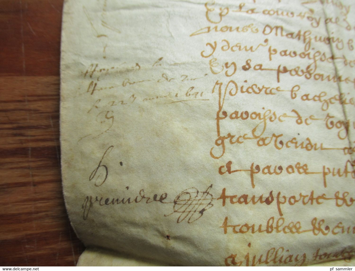 Frankreich Brief / Dokument 1635 / 17. Jahrhundert Mit Autograph / Schnörkelunterschrift! - ....-1700: Precursores
