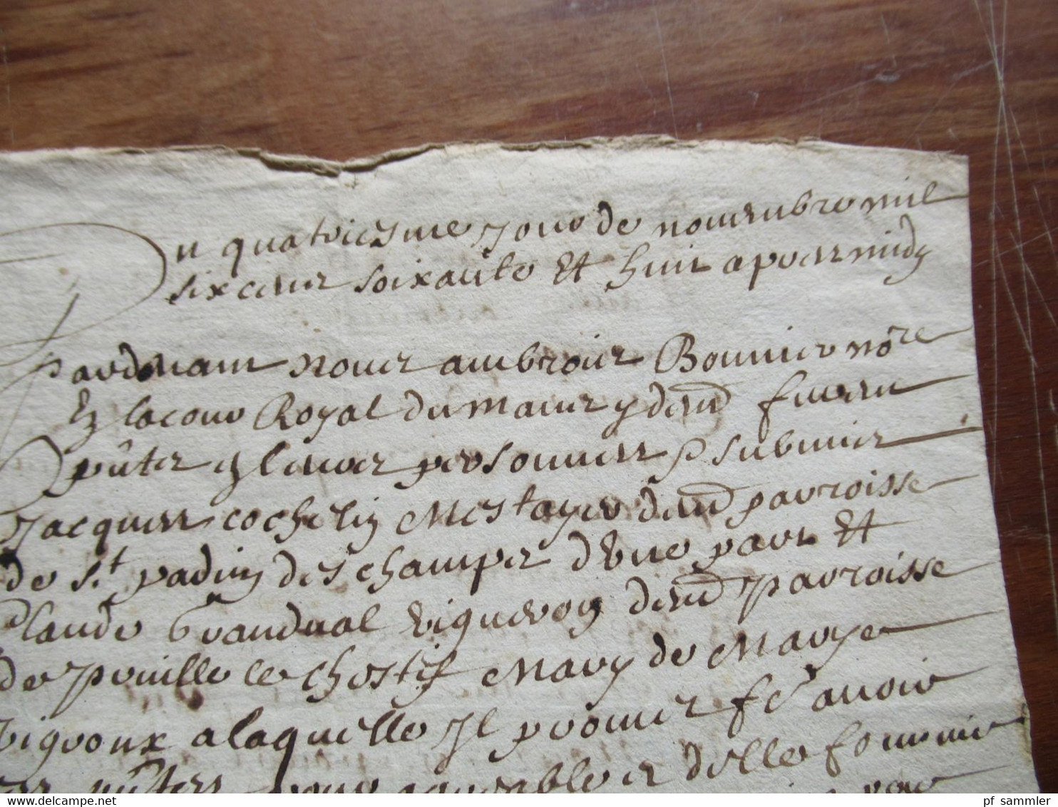 Frankreich Brief / Dokument Um 1670 / 17. Jahrhundert Mit Autograph / Schnörkelunterschrift! - ....-1700: Précurseurs