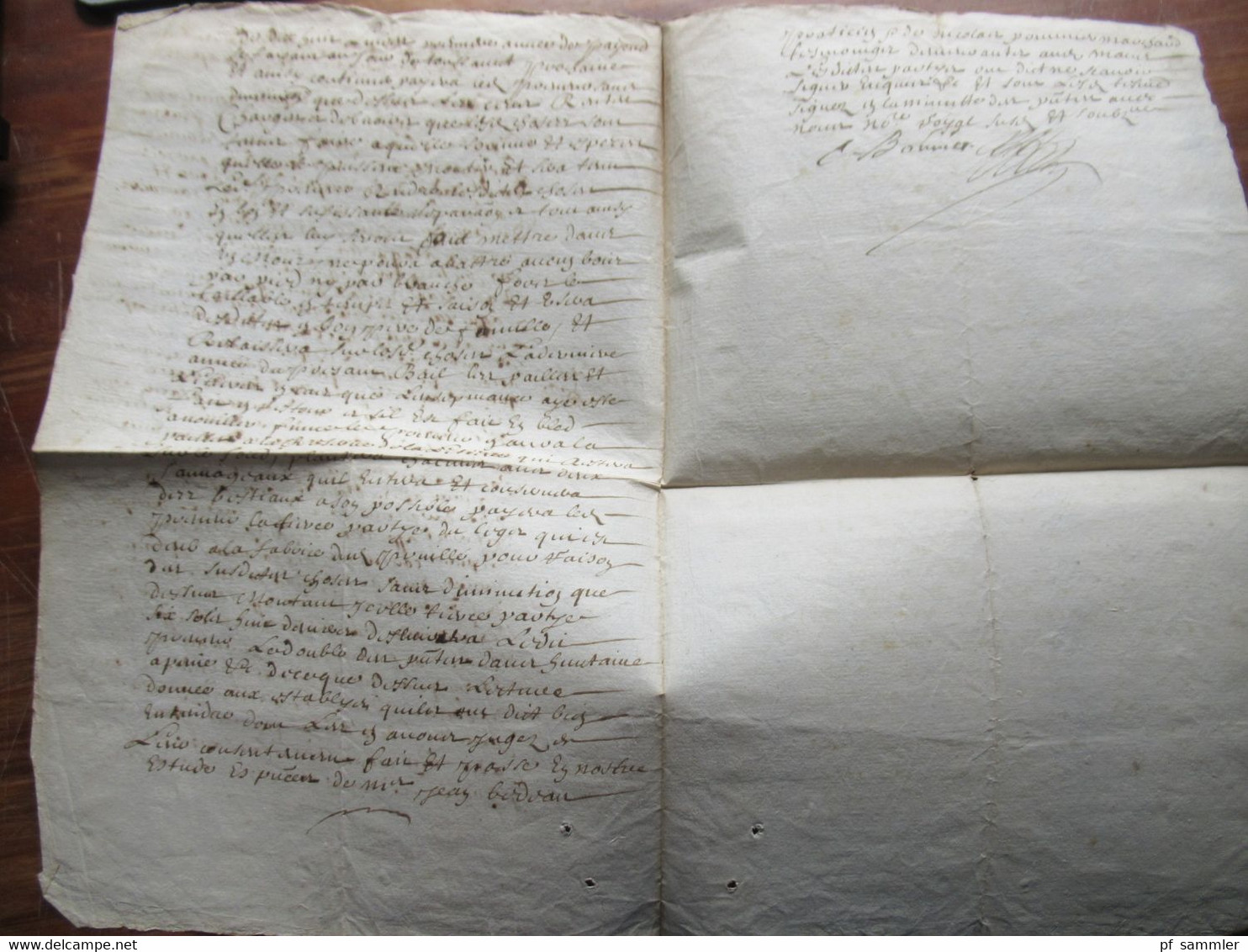 Frankreich Brief / Dokument Um 1670 / 17. Jahrhundert Mit Autograph / Schnörkelunterschrift! - ....-1700: Precursores