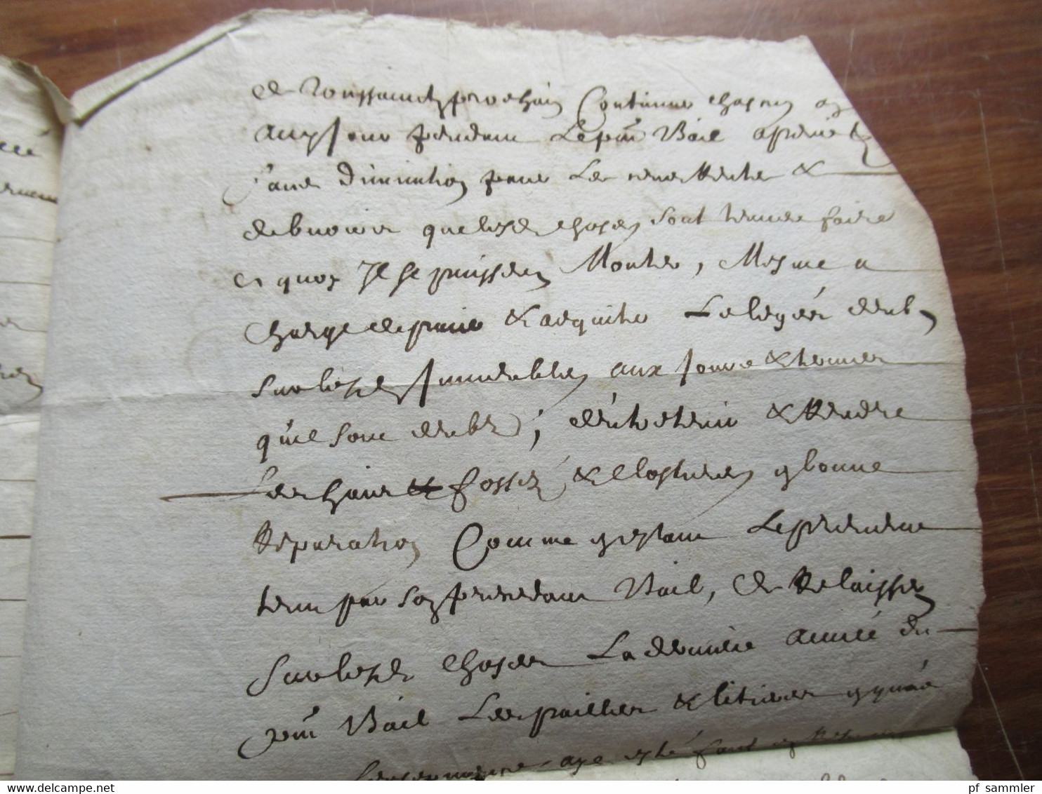 Frankreich Brief / Dokument um 1670 / 17. Jahrhundert mit Autograph / Schnörkelunterschrift!