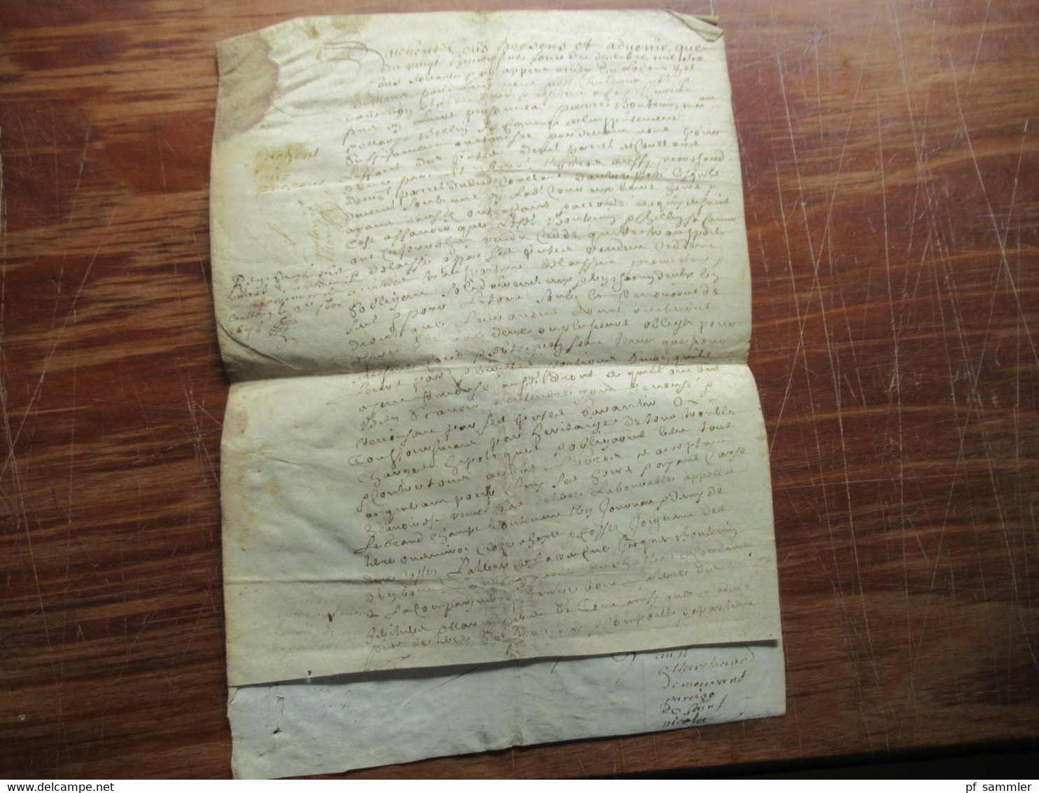 Frankreich Brief / Dokument Vermutlich 17. Jahrhundert Mit Autpgraphen / Schnörkelunterschriften! - ....-1700: Precursori