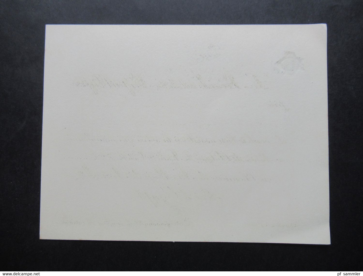 1920er Jahre Einladungskarte vom Präsident Gaston Doumergue zum Besuch Sa Majestre Fouad 1. Roi d'Egypte in Paris