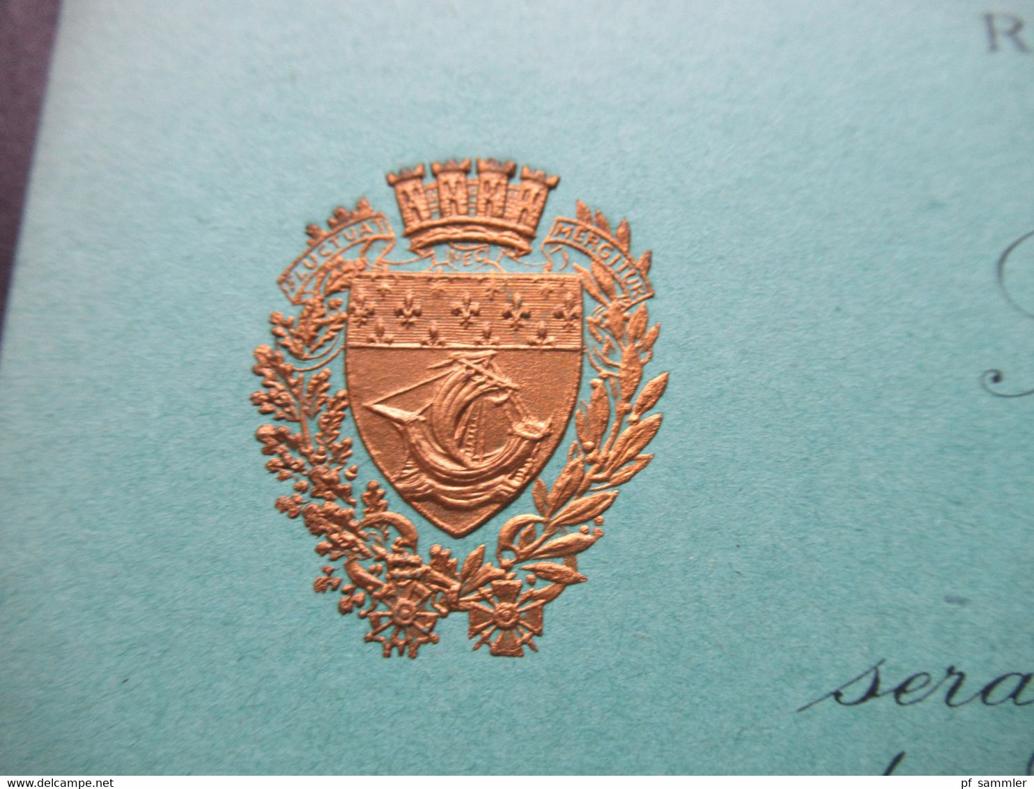 1927 Zwei Einladungskarten Zum Besuch Sa Majestre Fouad 1. Roi D'Egypte In Paris Im Hotel De Ville Salon Des Arcades - Biglietti D'ingresso