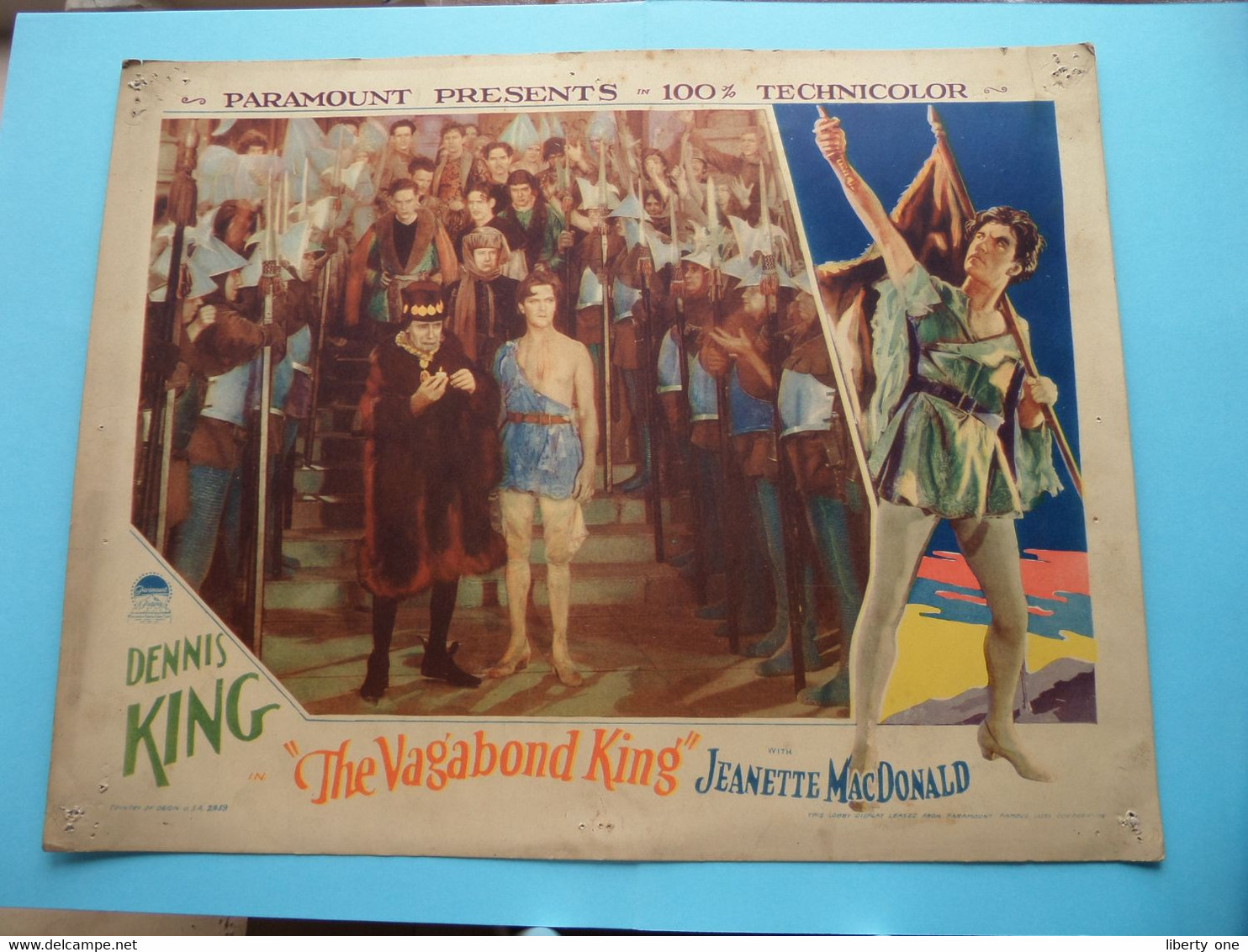 Dennis King > " The VAGABOND KING " With Jeanette MacDONALD ( Paramount > Lobby Display Picture ) Size 28 X 35,5 Cm. ! - Posters
