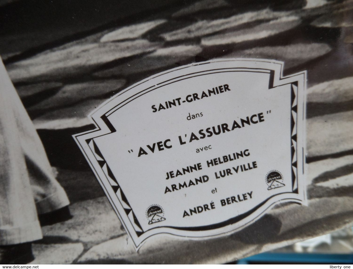 Saint-Granier Dans " AVEC L'ASSURANCE " Jeanne Helbling, Armand Lurville Et André Berley ( Photo Size 30 X 45 Cm.)! - Foto's