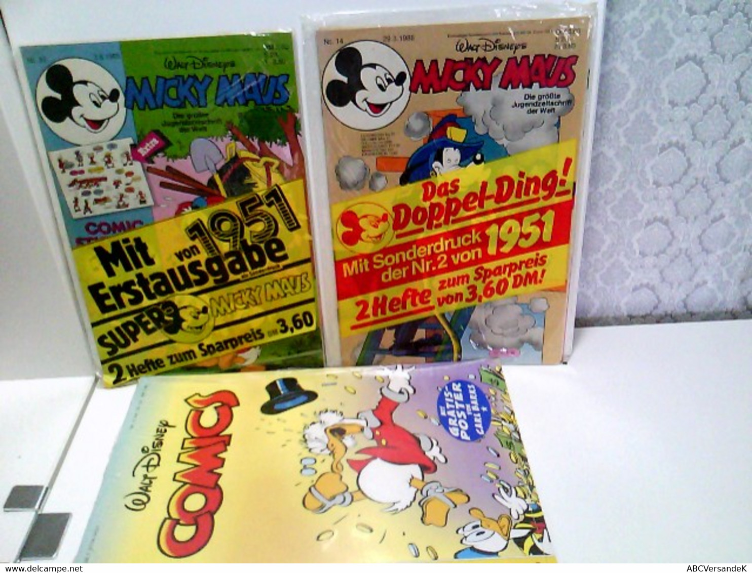 Konvolut Bestehend Aus 3 Bänden/Heften , Zum Thema:  Micky Maus Comics. - Autres & Non Classés