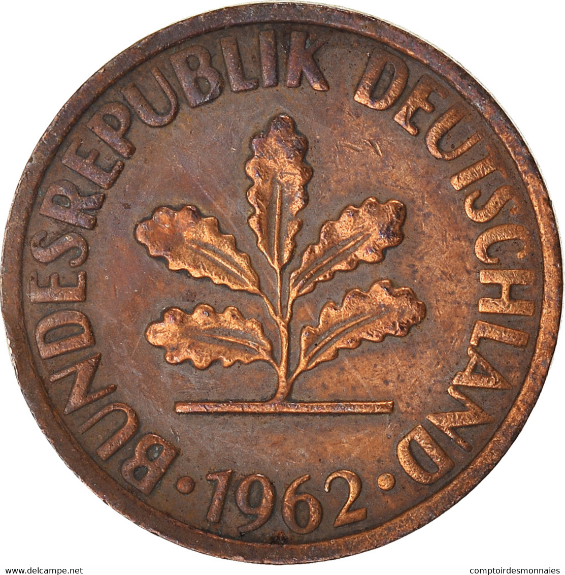 Monnaie, République Fédérale Allemande, 2 Pfennig, 1962 - 2 Pfennig