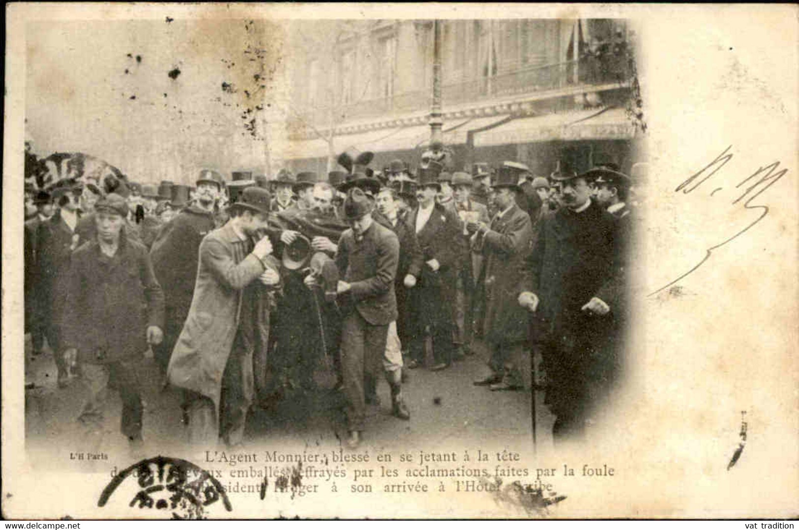 ÉVÉNEMENTS - Carte Postale De L 'Agent Monnier, Blésé Lors De La Visite D'un Président à Paris - L 120619 - Réceptions
