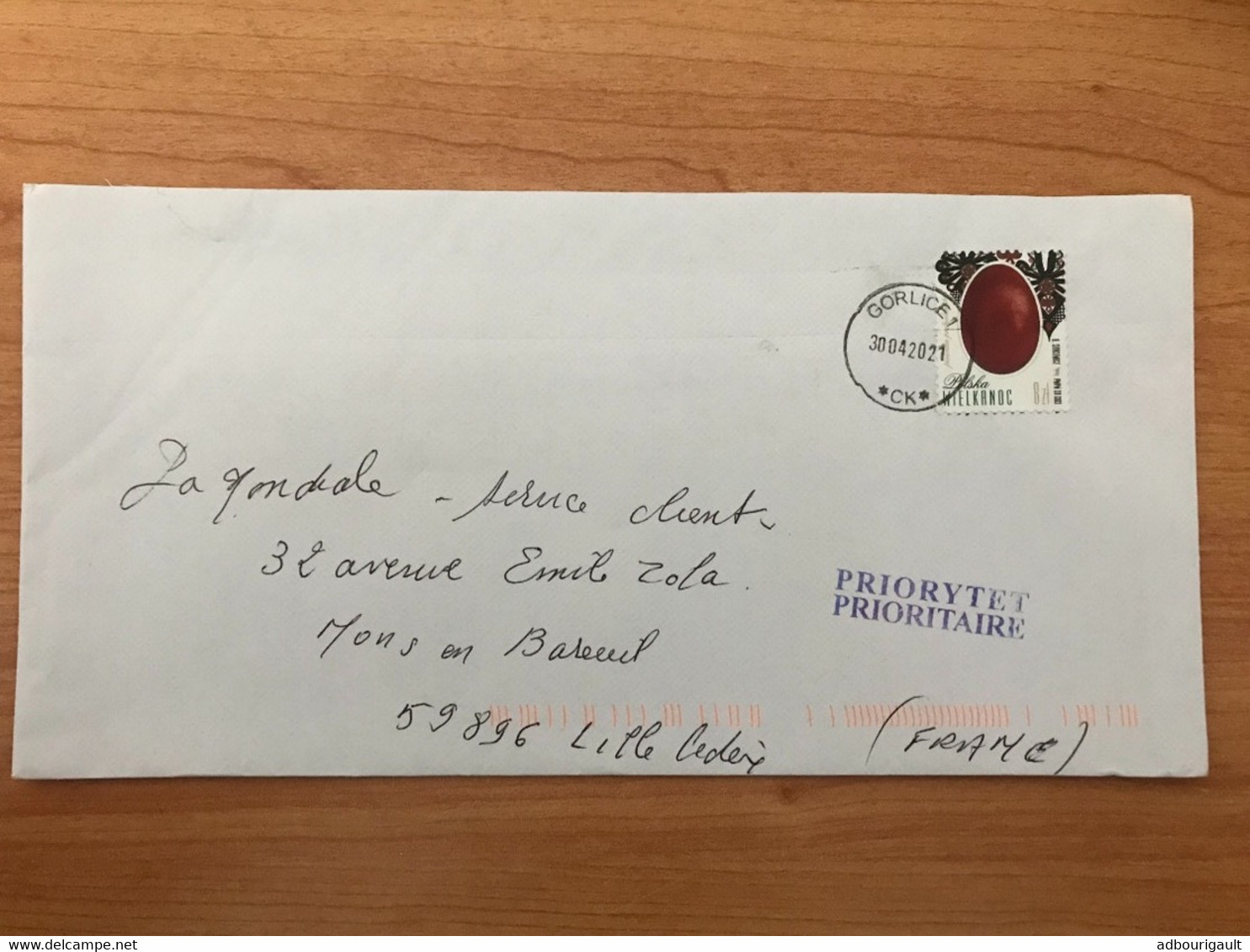 Lettre De Pologne Pour La France Plasma Wielkanoc 8 Zloty Oeuf Eggs Gorlice 30/04/2021 - Brieven En Documenten