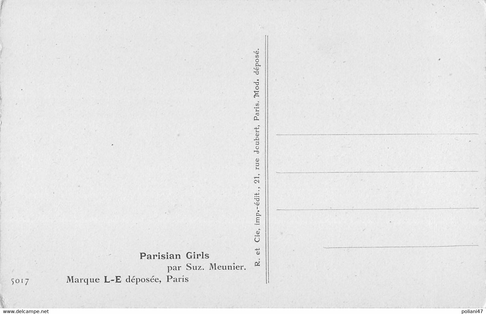 0736 "RAGAZZA PARIGINA - PARISIAN GIRLS"  MEUNIER ILLUSTRATORE. CART NON SPED - Meunier, S.