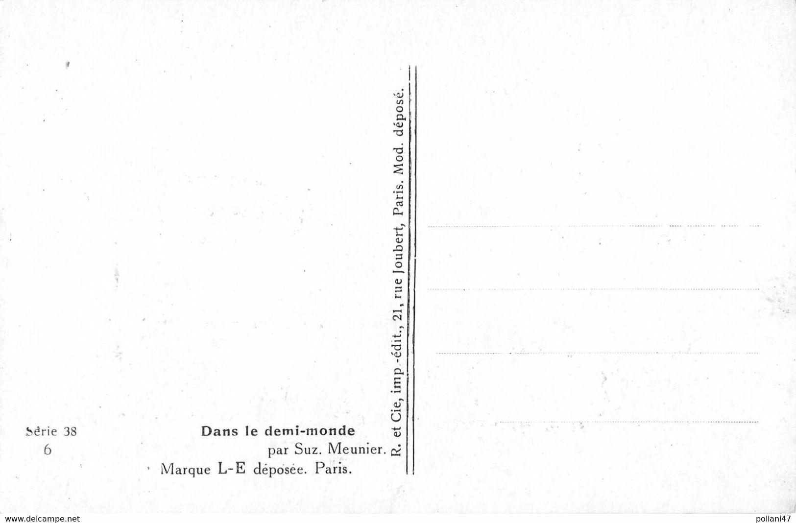 0737 "IMMAGINE ALLO SPECCHIO - DANS LE DEMI-MONDE"  MEUNIER ILLUSTRATORE. CART NON SPED - Meunier, S.