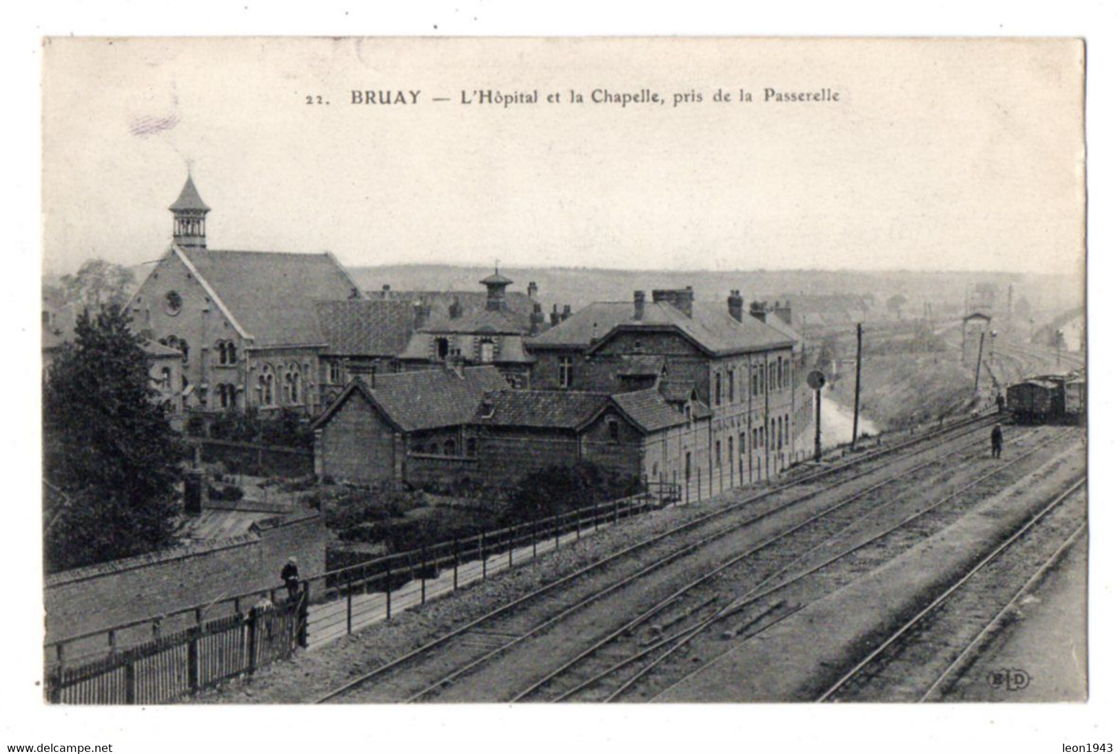 31006-LE-59-BRUAY-L' Hôpital Et La Chapelle,pris De La Passerelle - Bruay Sur Escaut