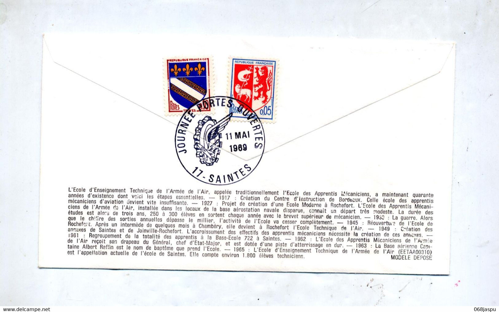 Lettre Cachet Saintes Porte Ouverte - Gedenkstempel