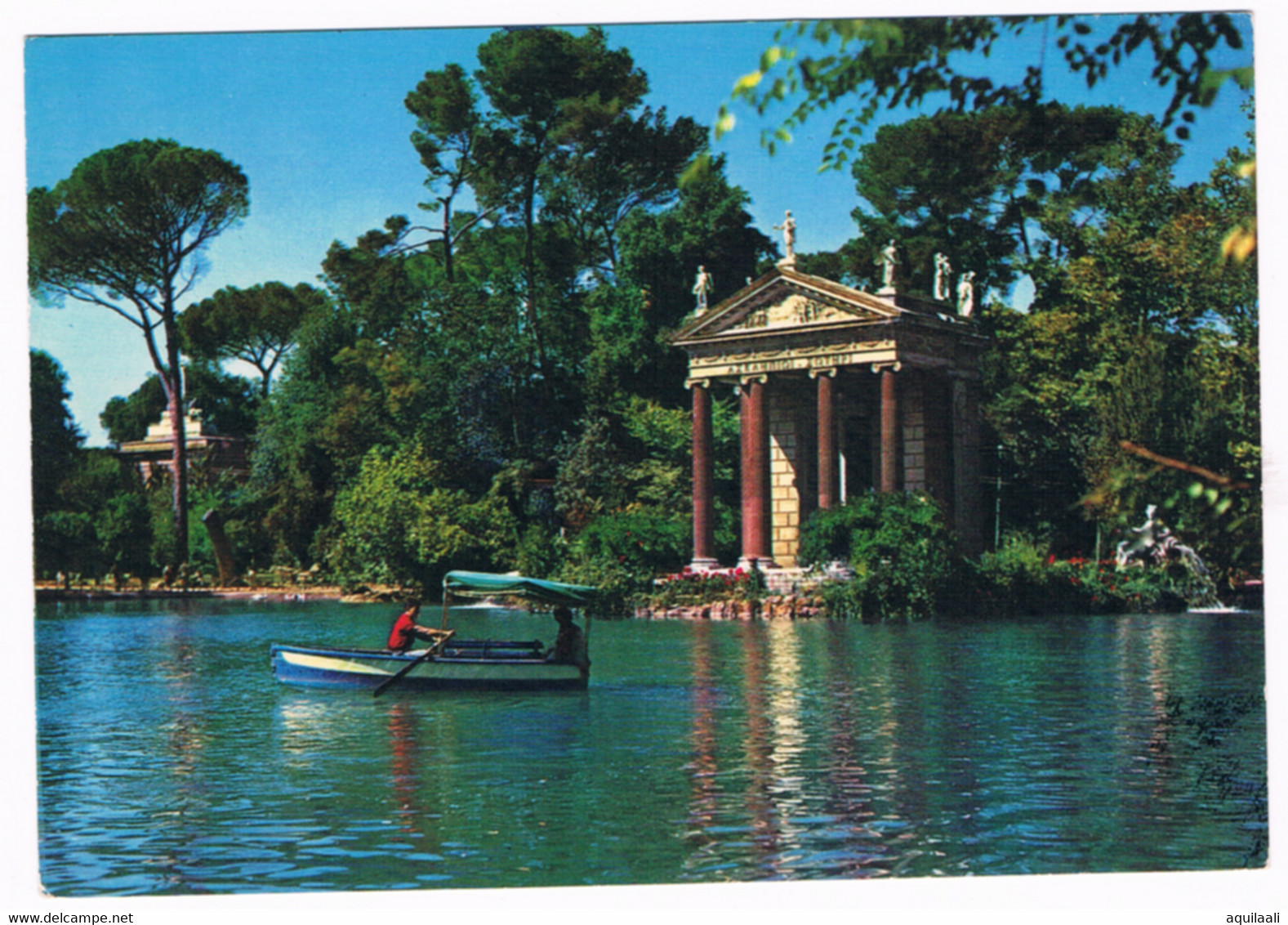 Italia. Cartolina A Colori Non Circolata. Laghetto Di Villa Borghese, Roma - Parks & Gardens