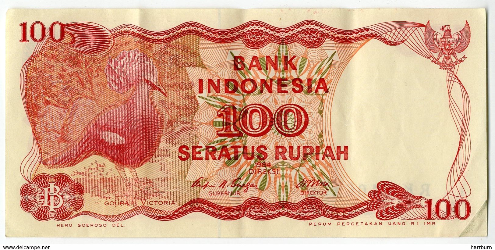 ♥️  Bank Indonesia, 100 Seratus Rupiah - Briefjesgeld (BAK-5,2) - Sonstige – Asien