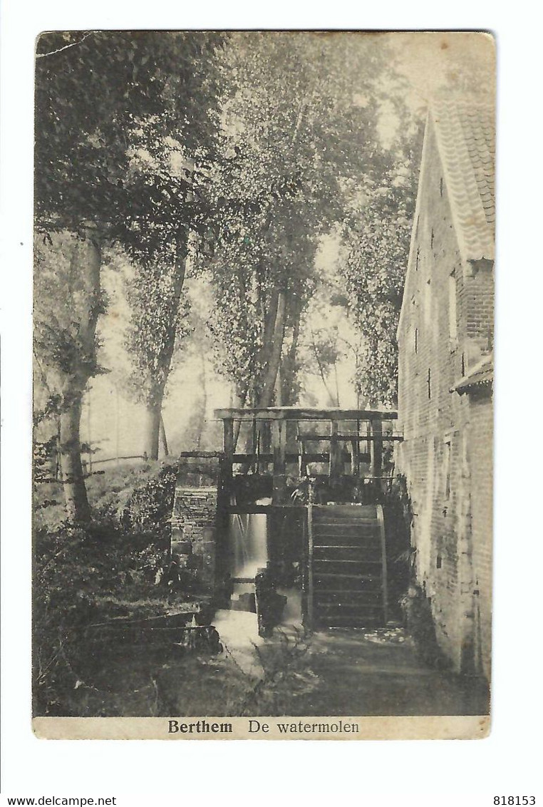 Bertem  Berthem   De Watermolen    1912 - Bertem