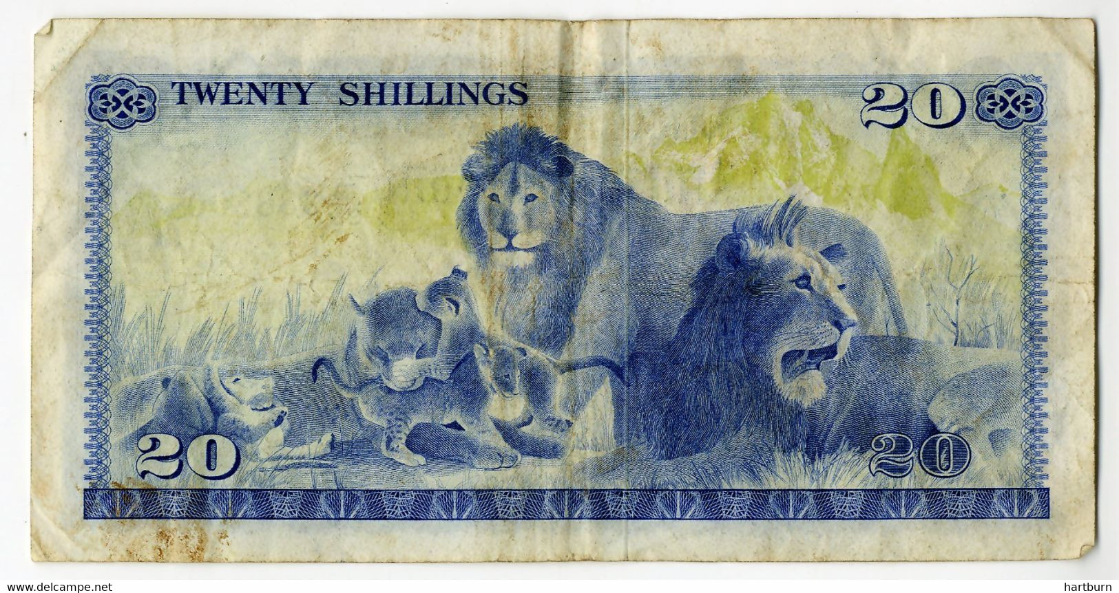 ♥️  Banki Kuu Ya Kenya - Central Bank Of Kenia (twenty Schilling) - Briefjesgeld (BAK-5,2) - Sonstige – Asien