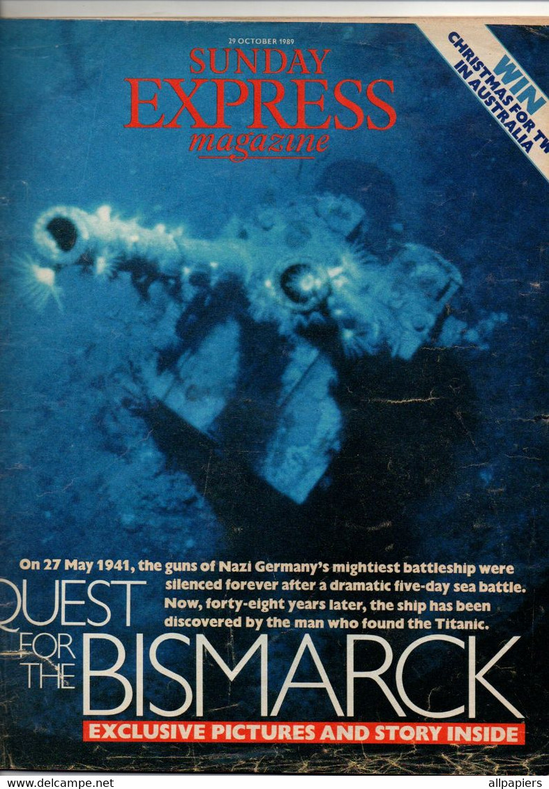 Sunday Express Magazine N°443 Ouest For The Bismarck - Floyd's American Pie - Guilt-Edged Success...1989 - Altri & Non Classificati