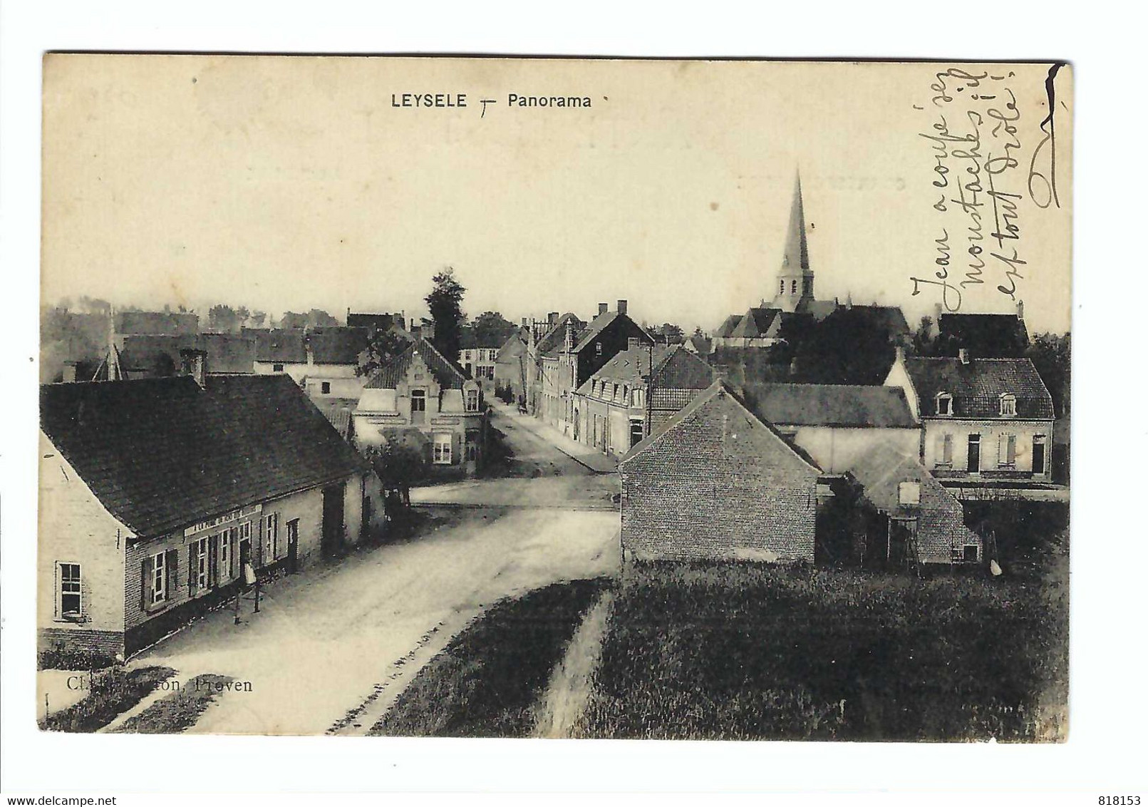 Leisele   LEYSELE- Panorama  1917    WO I - Alveringem