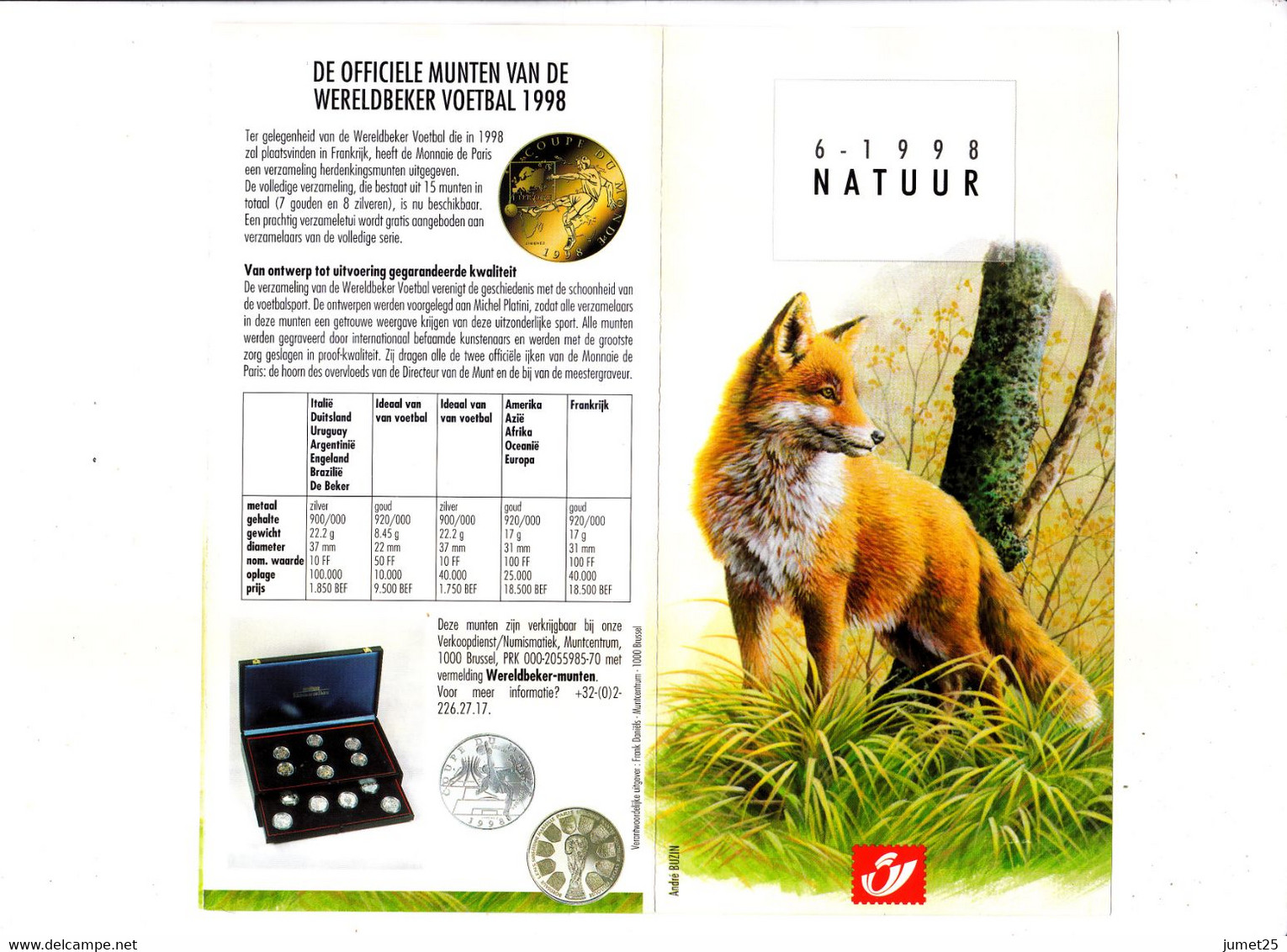 Buzin 2748/51 - Nature - Mammifères Des Ardennes - Le Renard - Le Cerf - Le Sanglier - Le Chevreuil - 1985-.. Oiseaux (Buzin)